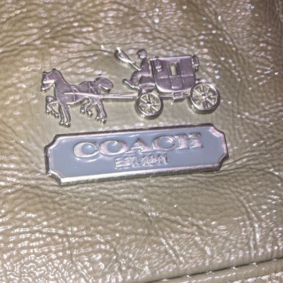 🌹4FER COACH MADISON OLIVE GREEN SHINY PATENT LEATHER SATCHEL BAG. 2009 BUNDLE - Picture 3 of 14